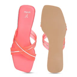 yoho Criss-Cross Straps Open Toe Flats image 2