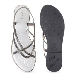 Mochi Embellished Strappy Open Toe Flats With Backstrap image 2