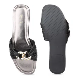 Inc 5 Textured Open Toe Flats image 2