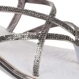Mochi Embellished Strappy Open Toe Flats With Backstrap image 4