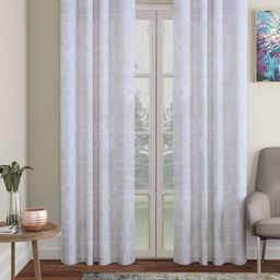 HOSTA HOMES White Set of 2 Floral Door Curtain-picture-20