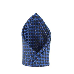 KOVOVE Men Blue & Black Self-Designed Pocket Square-19