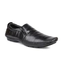 PRIVO by Inc.5 Men Black Slip-On Solid Formal Shoes-image-38