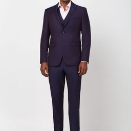 Peter England Elite Men Slim-Fit Single-Breasted Three-Piece Formal Suits-image-46