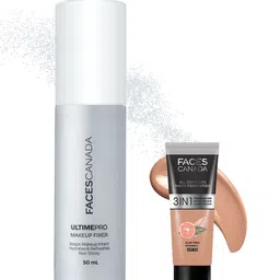 FACES CANADA Waterproof Fix & Finish Kit - Makeup Fixer 50 ml + Matte Foundation - 15 ml-14