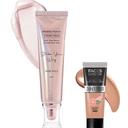 FACES CANADA Rose Glow Kit - Strobe Cream 30 ml & All Day Hydra Matte Foundation 15 ml-5