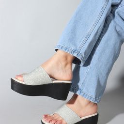 Denill Embellished Wedge Heels-5