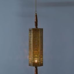 Fabindia Brown Brass Metal Kumud T-lite Candle Holder-image-49