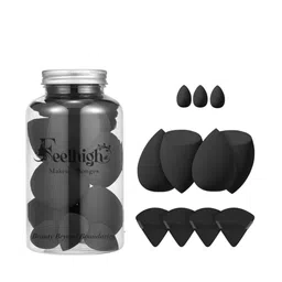 FEELHIGH Set Of 11 Sponge Set & Triangle Powder Puff With Storage Jar image 5