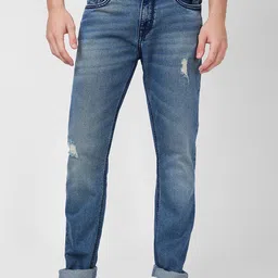 SPYKAR Men Mid-Rise Heavy Fade Low Distress Cotton Jeans-image-43
