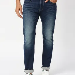 Pepe Jeans Men Tapered Fit Low-Rise Heavy Fade Cotton Jeans-picture-49