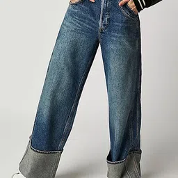 LULU & SKY Women Straight Fit High-Rise Low Distress Heavy Fade Jeans-picture-43
