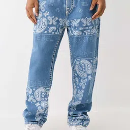 True Religion Men Relaxed Fit Mid-Rise Low Distress Heavy Fade Jeans-image-65
