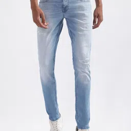 Antony Morato Men Tapered Fit Low Distress Heavy Fade Jeans-image-11