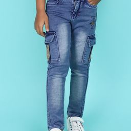 V-Mart Boys Clean Look Heavy Fade Cotton Cargo Jeans-image-77