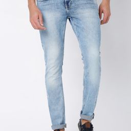SPYKAR Men Blue Slim Fit Low-Rise Heavy Fade Jeans-image-26