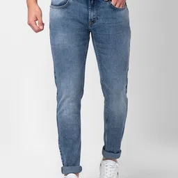 SPYKAR Men Skinny Fit Low-Rise Heavy Fade Cotton Jeans-picture-2