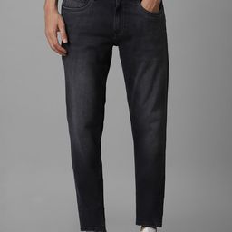 Louis Philippe Jeans Men Tapered Fit Pure Cotton Low-Rise Light Fade Jeans-picture-31