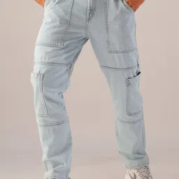 The Indian Garage Co. Men Mid Rise Heavy Fade Clean Look Jeans-picture-30