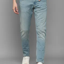 Allen Solly Sport Men Blue Slim Fit Heavy Fade Crop Jeans-image-94