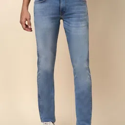 Allen Solly Men Slim Fit Mid-Rise Clean Look Heavy Fade Jeans-picture-36