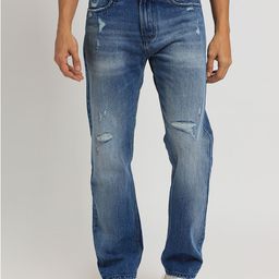 Banana Club Men Jean Straight Fit Mildly Distressed Heavy Fade Jeans-picture-13