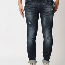 WAIMEA Men Slim Fit Mildly Distressed Heavy Fade Stretchable Jeans-picture-43