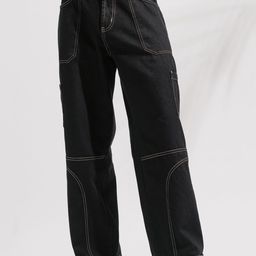 FREAKINS Men Straight Fit Clean Look High-Rise Pure Cotton Cargo Jeans-image-100