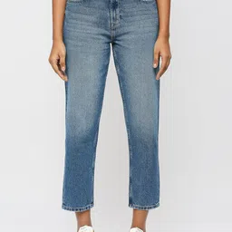 Pepe Jeans Women Relaxed Fit High-Rise Clean Look Pure Cotton Jeans-image-99