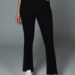 High Star Women Stove pipe fit High-Rise Clean Look Cotton Jeans-image-13