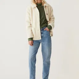 Marks & Spencer Women High-Rise Low Distress Mom Fit Jeans-picture-49