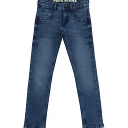 Pepe Jeans Boys Blue Slim Fit Mid-Rise Light Fade Stretchable Jeans-picture-13