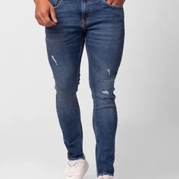 SPYKAR Men Kano Slim Fit Low Distress Light Fade Cotton Jeans-picture-18