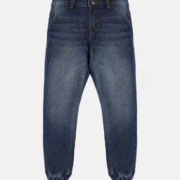 KiddoPanti Kids-Boys Blue Jean Jogger Light Fade Denim Jeans-image-25