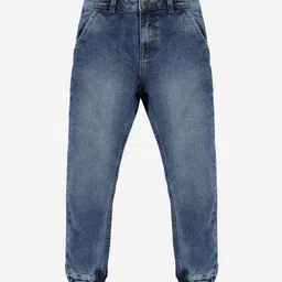 KiddoPanti Kids-Boys Blue Jean Jogger Light Fade Denim Jeans-image-56