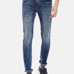 People Men Blue Slim Fit Light Fade Jeans-image-103