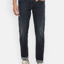 Louis Philippe Jeans Men Mid Rise Clean Look Light Fade Slim Fit Stretchable Jeans-image-82