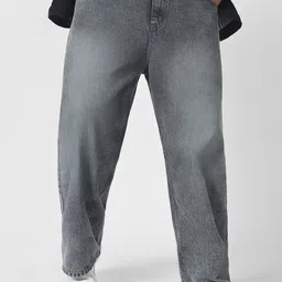 Urbano Plus Men Loose Relaxed Fit Light Fade Jeans-image-28