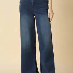 Allen Solly Woman Clean Look Dark Shade Light Fade Mid-Rise Non Stretchable Jeans-picture-3