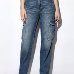 ONLY Women Straight Fit High-Rise Mildly Distressed Light Fade Jeans-image-27