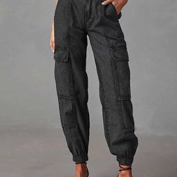 LULU & SKY Women Jogger Fit High-Rise Cargo Style Jeans-image-62