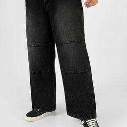 Urbano Plus Men Loose Baggy Fit Cut and Sew Panelled Jeans-picture-23