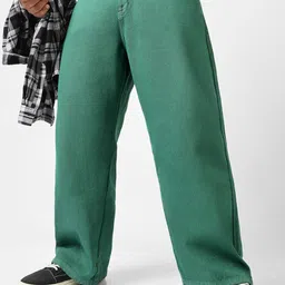 Urbano Plus Men Loose Relaxed Fit Clean Look Pure Cotton Jeans-image-95
