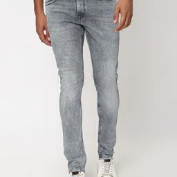 Mufti Men Skinny Fit Heavy Fade Clean Look Stretchable Jeans-image-43