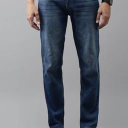 Mast & Harbour Men Blue Light Fade Clean Look Stretchable Jeans-image-96