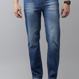 Mast & Harbour Men Blue Mid Rise Clean Look Heavy Fade Stretchable Jeans-image-87