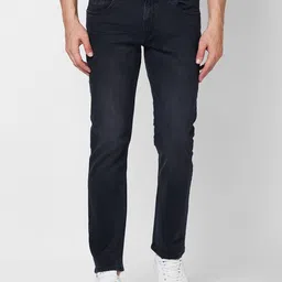 GIORDANO Men Clean Look Straight Fit Stretchable Jeans-image-90
