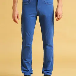 HJ HASASI Men Blue Relaxed Fit High-Rise Cotton Jeans-image-66