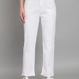 AngelFab Women Jean Straight Fit Light Shade Mid-Rise Clean Look Cotton Jeans-image-18