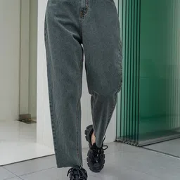 Kotty Women Grey Jean Straight Fit High-Rise Clean Look Stretchable Jeans-image-25